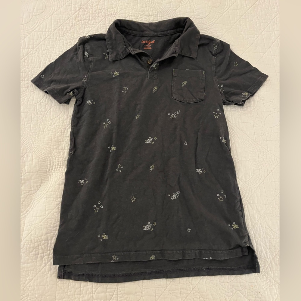 Cat & Jack Gray Cotton Polo Shirt